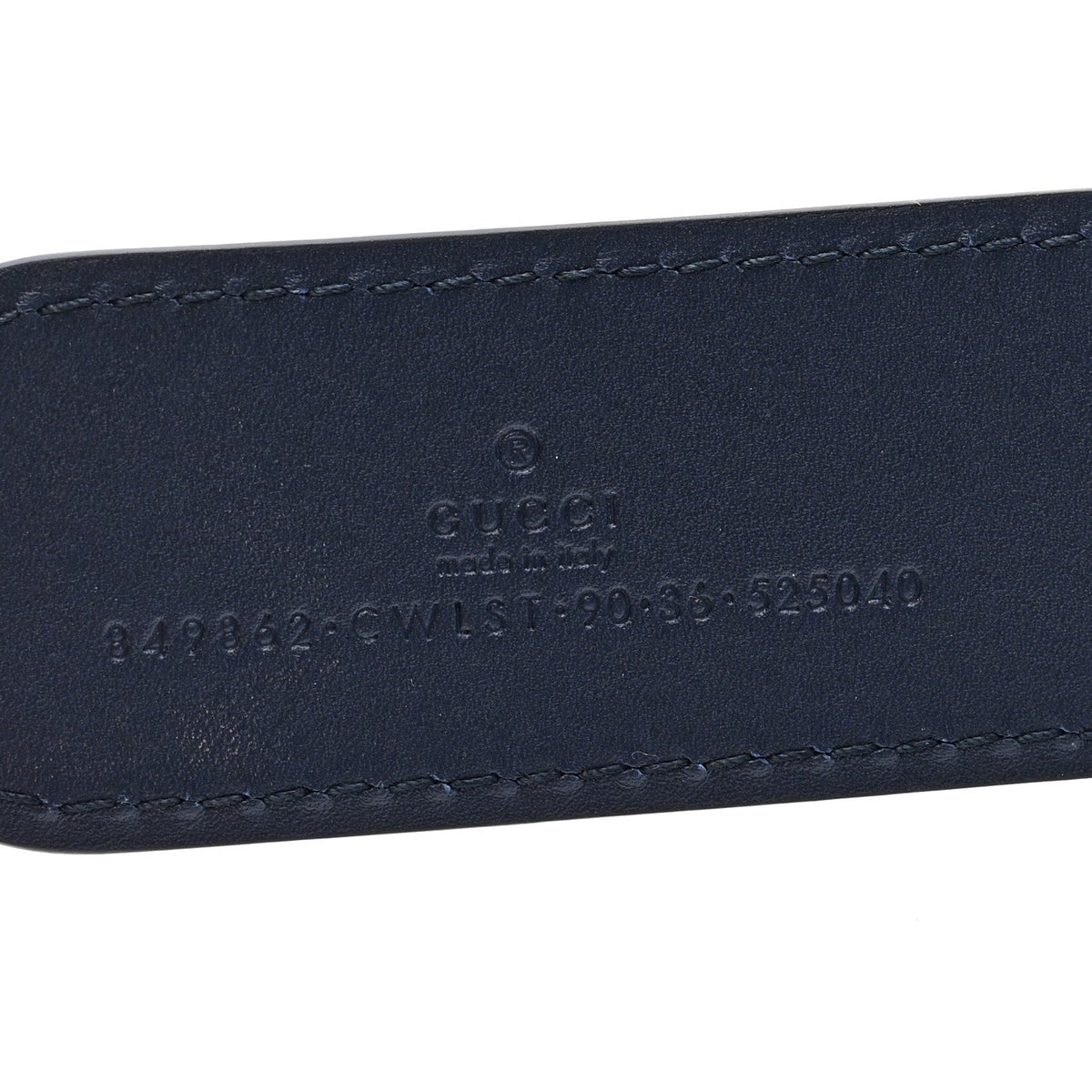 Calfskin Web Interlocking G Belt 90 36 Navy