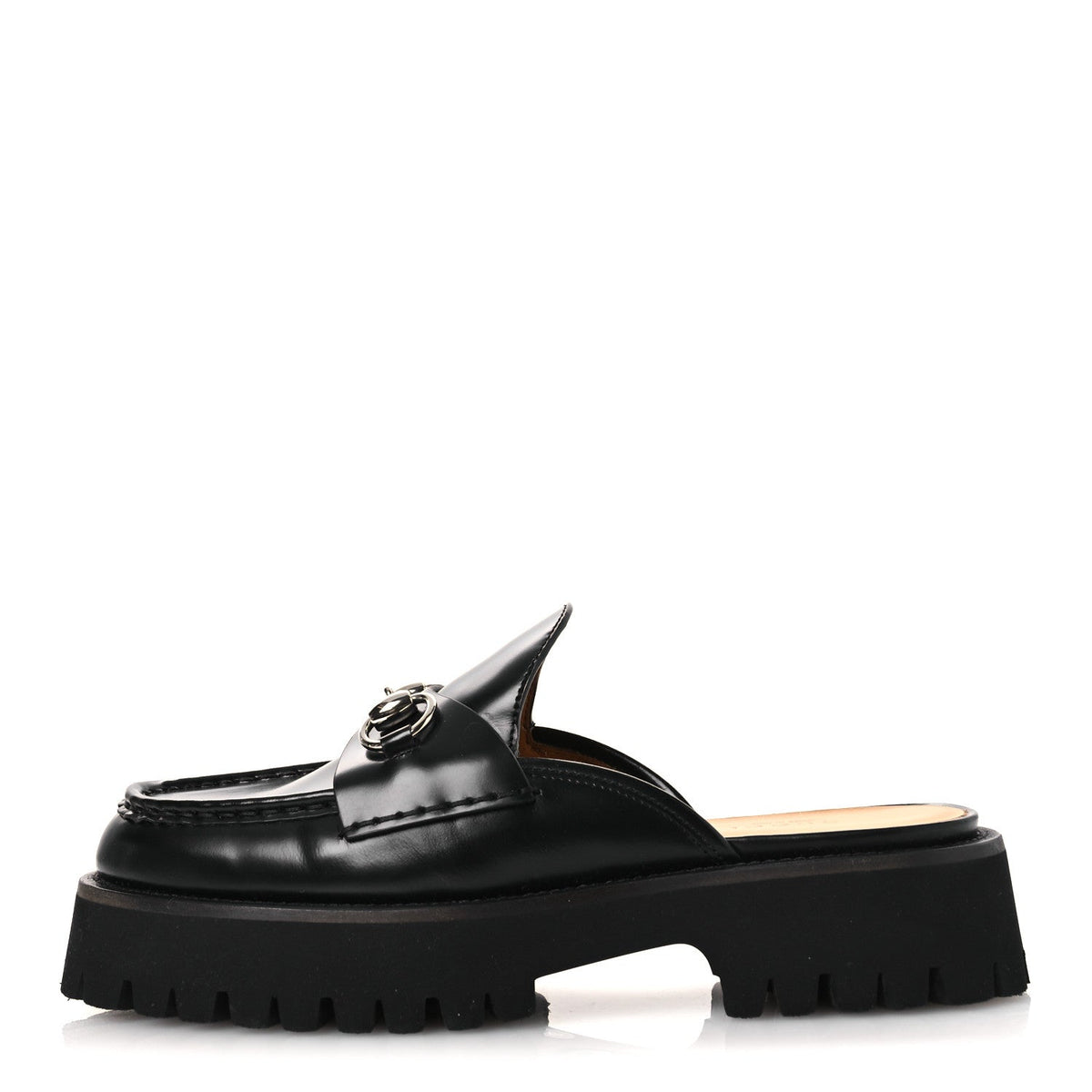 Cordovan Lux Womens Sylke Horsebit Platform Mules 37 Black