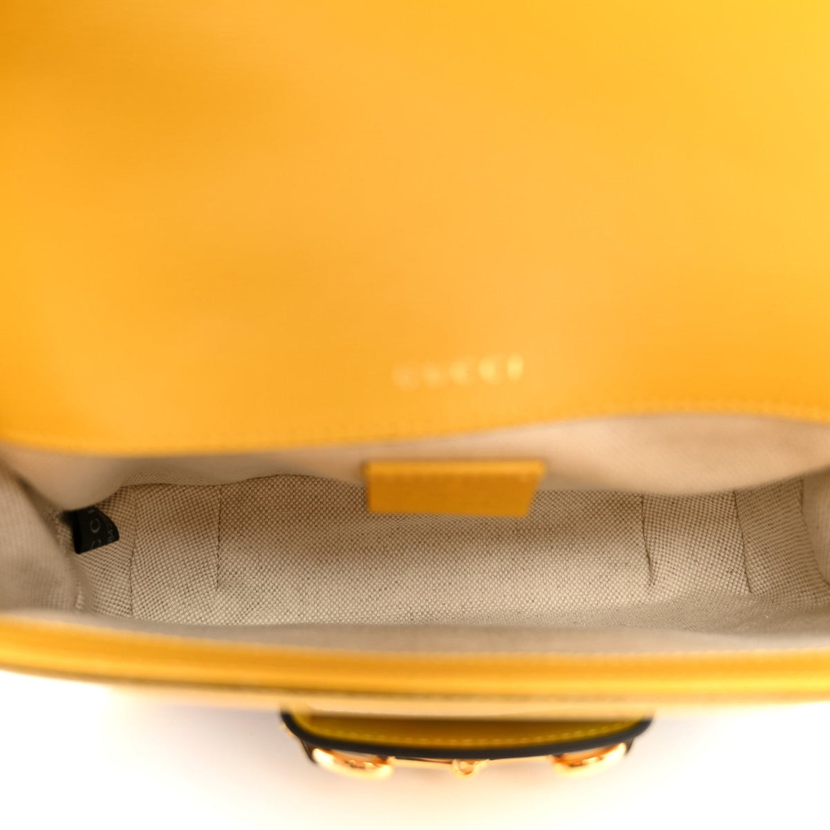 Azalea Calfskin GG Monogram Bi-Color Debossed Mini Horsebit 1955 Shoulder Bag Dusty Azure Stone Topaz Deep Orange