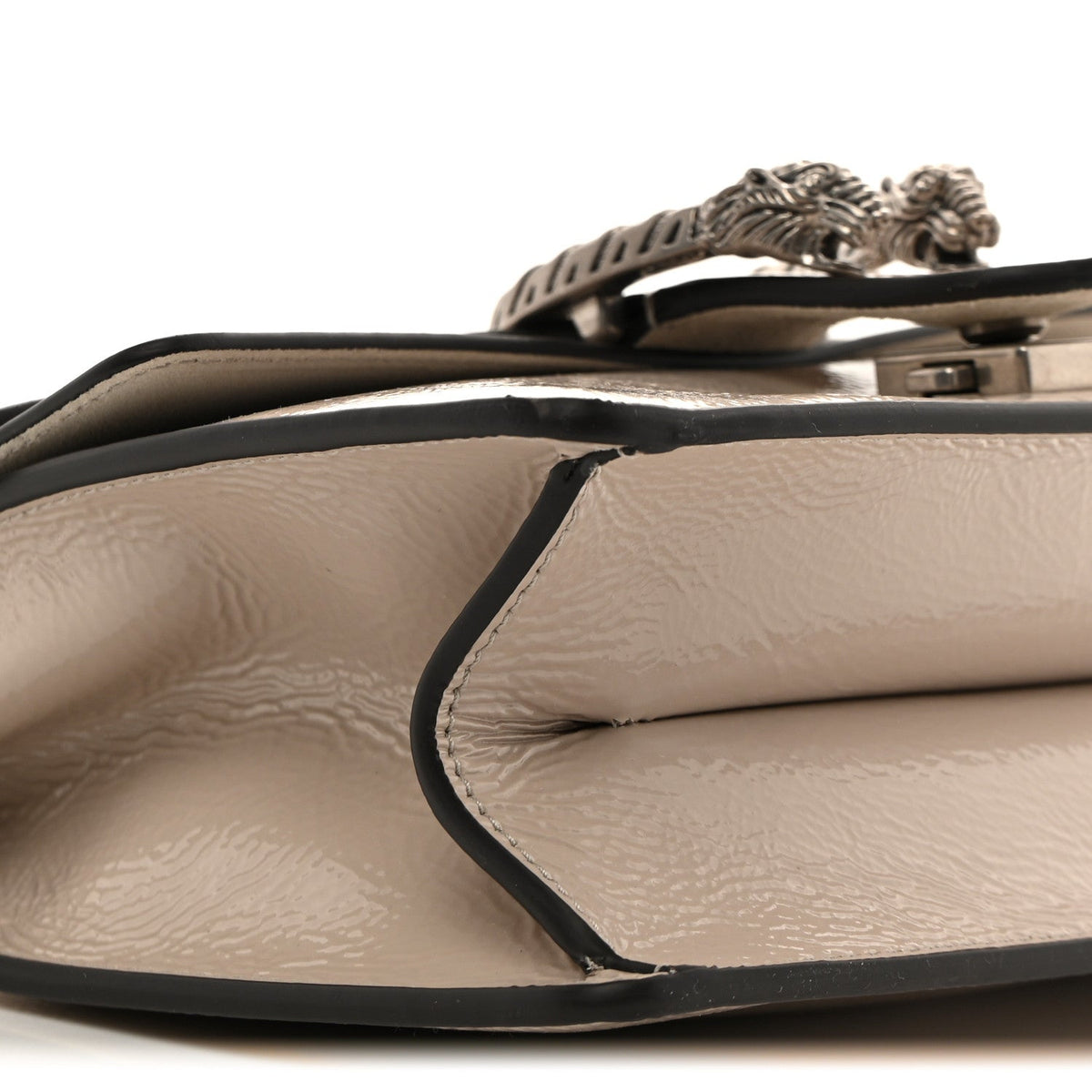 Crinkled Patent Small Dionysus Top Handle Bag Sphinx