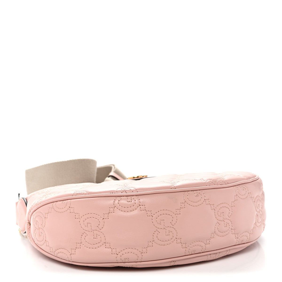 Calfskin GG Matelasse Small Hobo Shoulder Bag Perfect Pink Natural