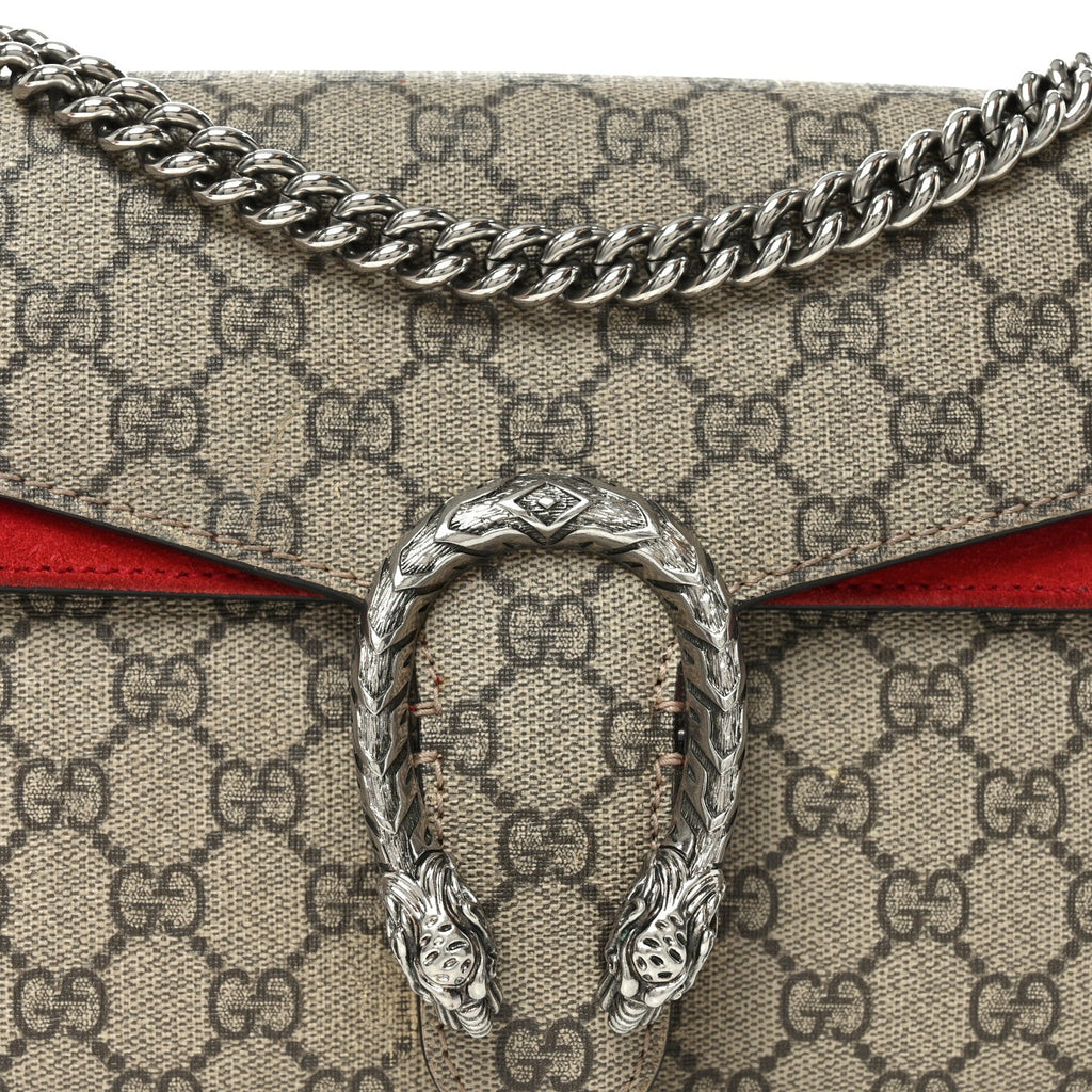 GG Supreme Monogram Small Dionysus Shoulder Bag Red