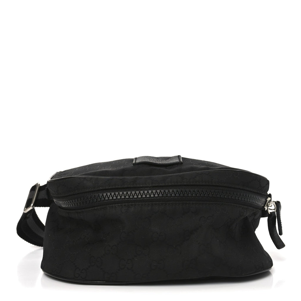 Nylon Monogram Fanny Pack Belt Bag Black
