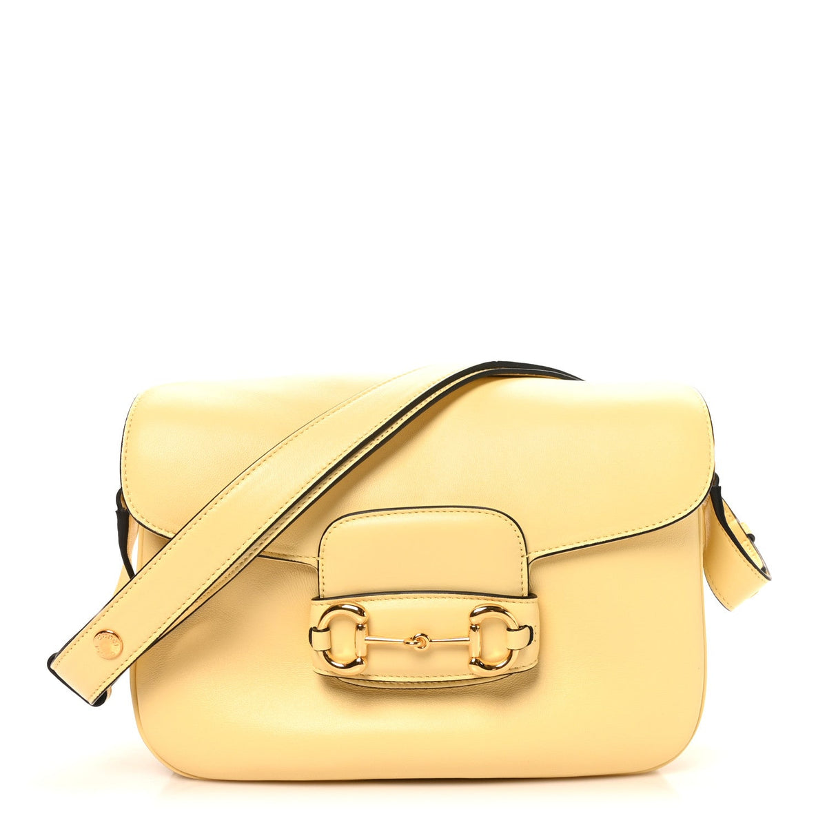 Calfskin Horsebit 1955 Aura Small Shoulder Bag Yellow