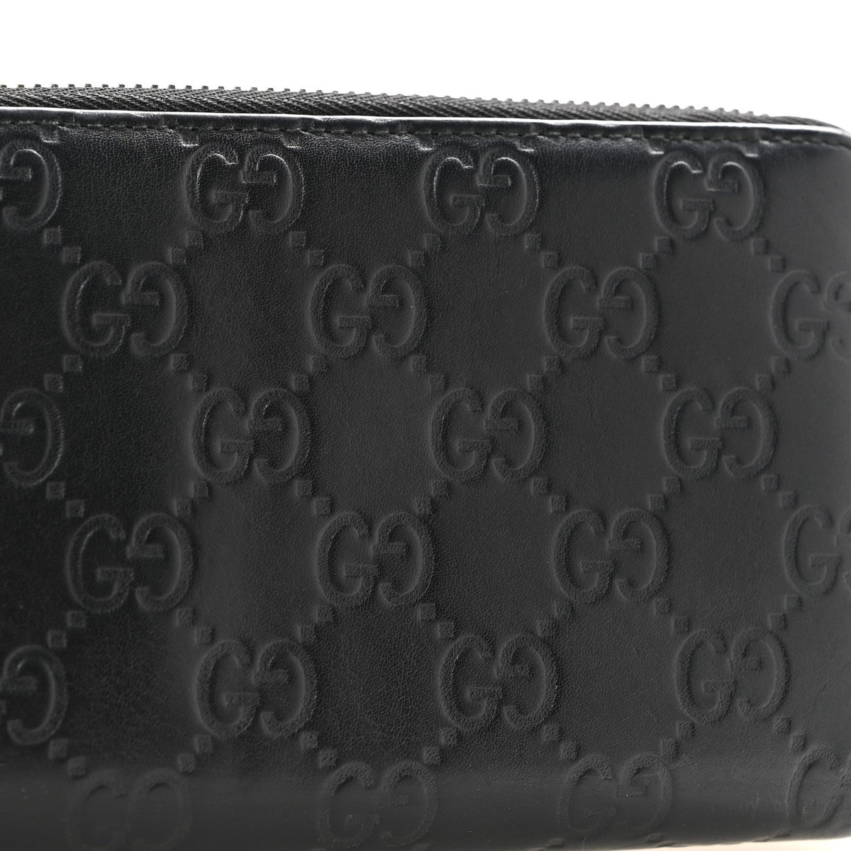 Guccissima Signature Microguccissima Bree Zip Around Wallet Black
