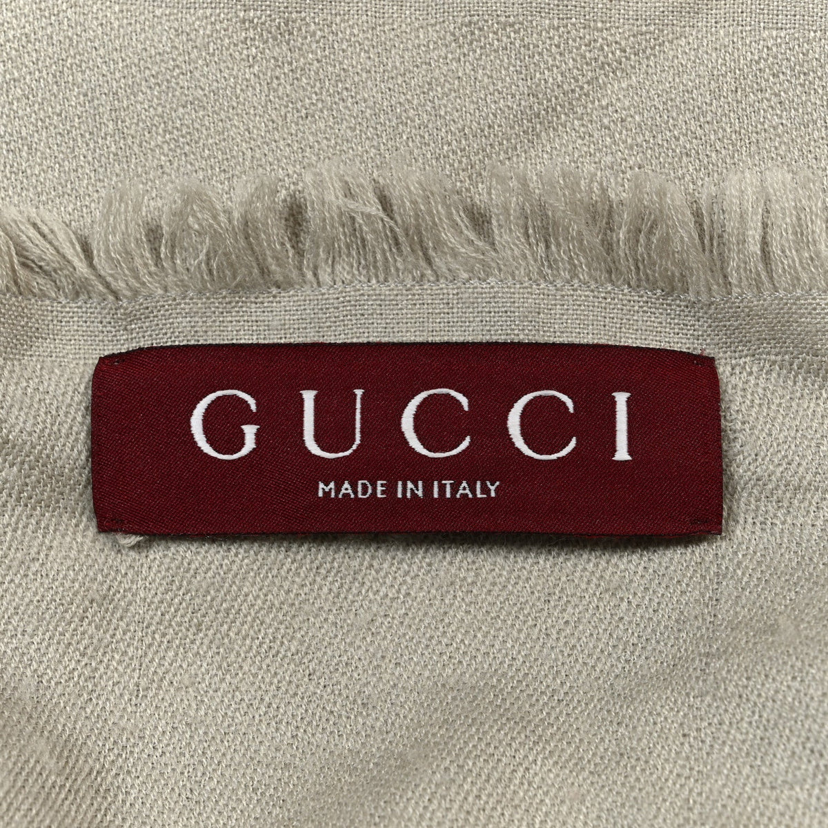 Wool Silk Jacquard GG Monogram Square Shawl Grey