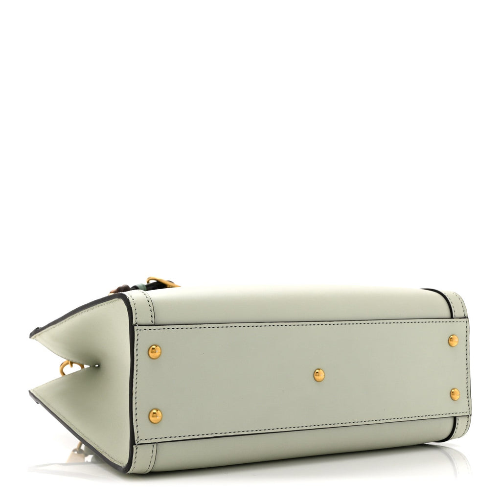 Charisma Calfskin Gucci Embossed Web Diana Tote Bag Salvy Green