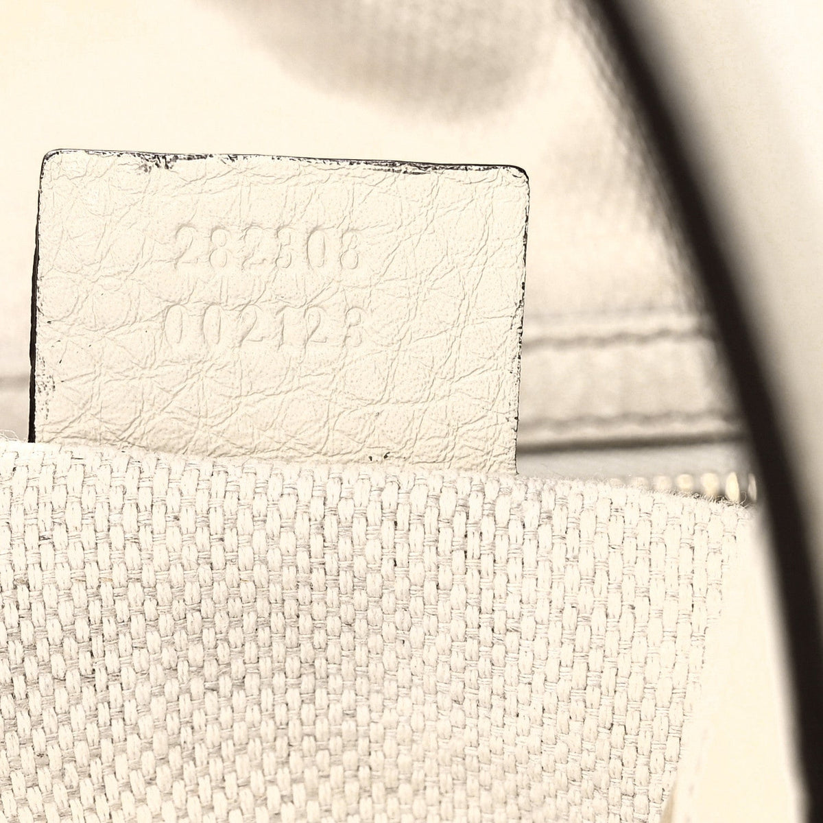 Pebbled Calfskin Large Soho Shoulder Bag Off White