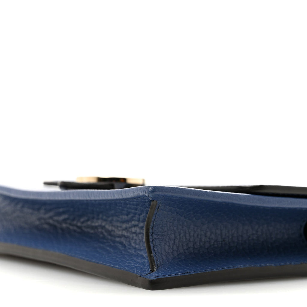 Dollar Calfskin Interlocking G Chain Wallet Caspian