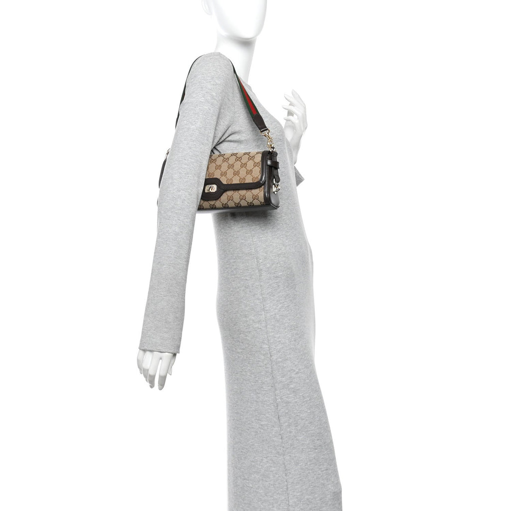 GG Monogram Small Luce Shoulder Bag Beige Ebony