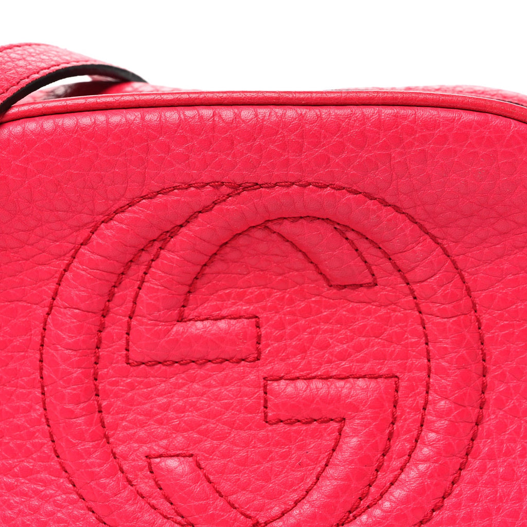 Pebbled Calfskin Children's Mini Soho Disco Messenger Bag Pink