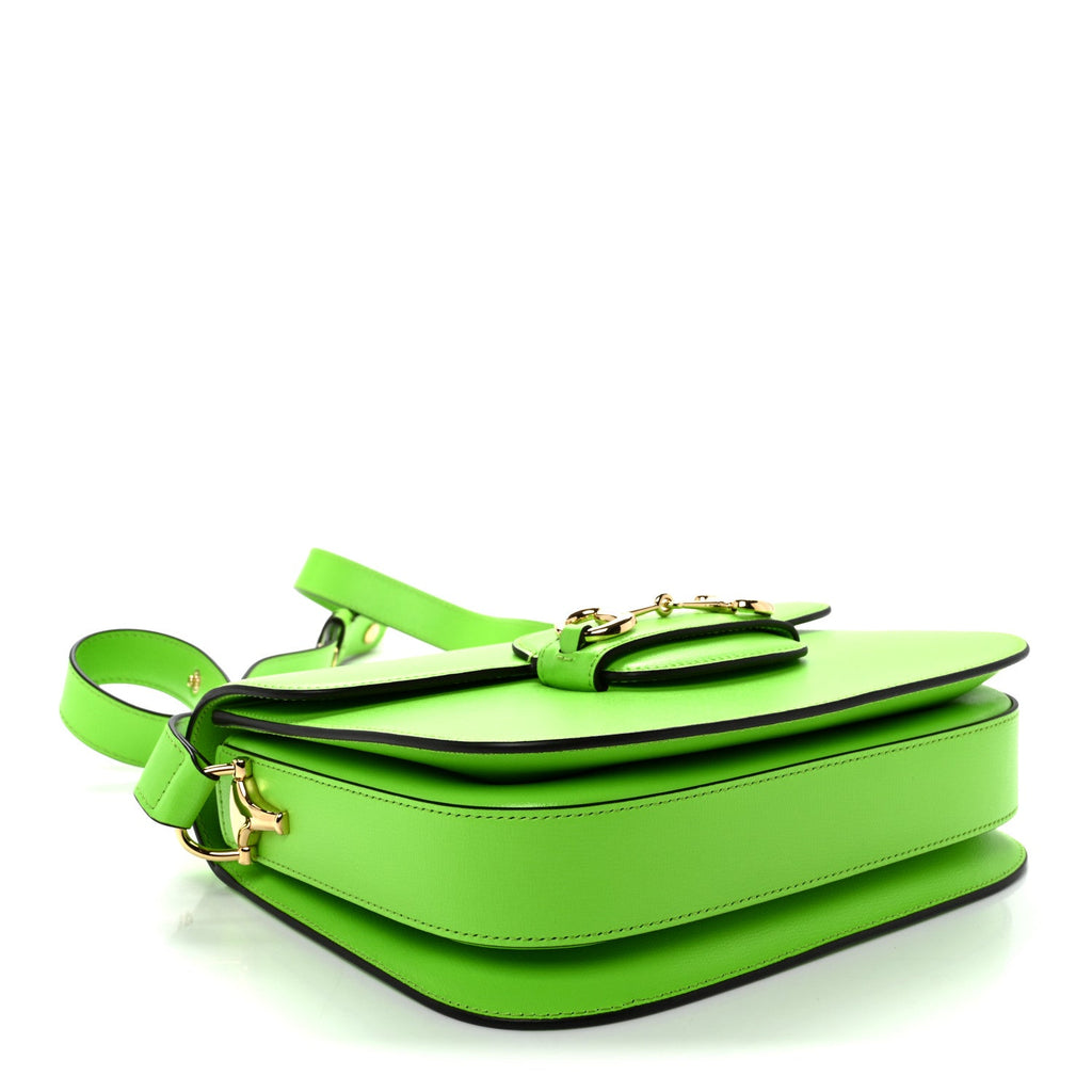 Azalea Calfskin Horsebit 1955 Shoulder Bag Electric Green