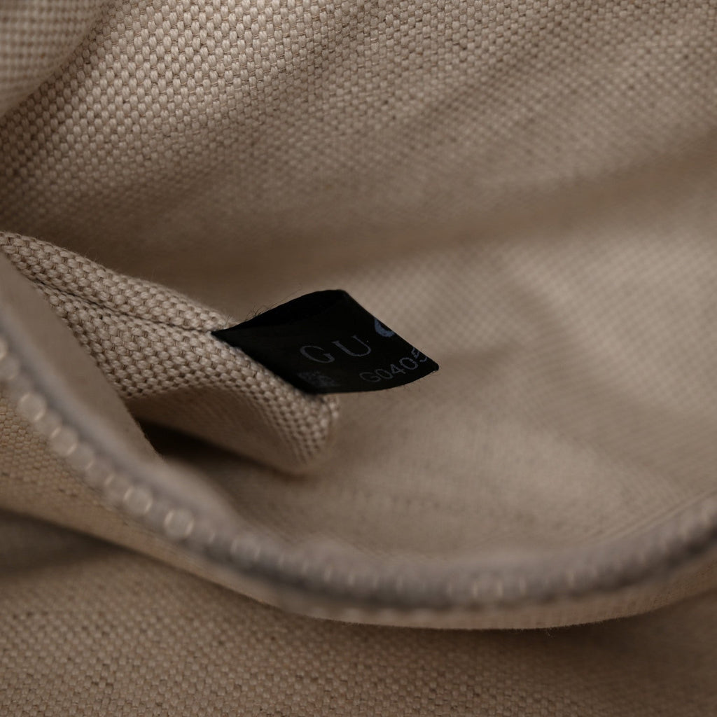 Sakai Be Green Calfskin Diagonal Stitched Small Blondie Tote Silver