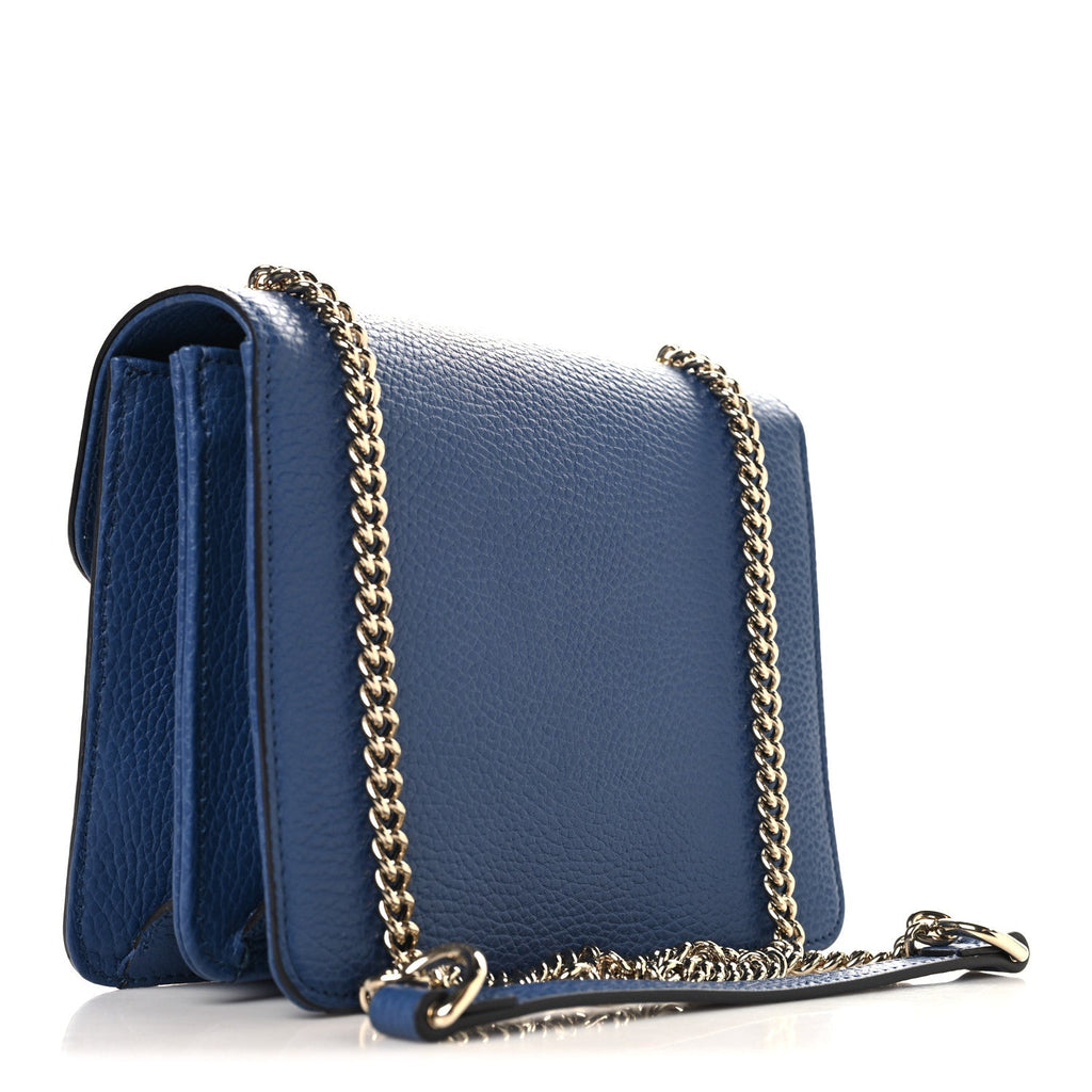 Dollar Calfskin Small Interlocking G Shoulder Bag Caspian