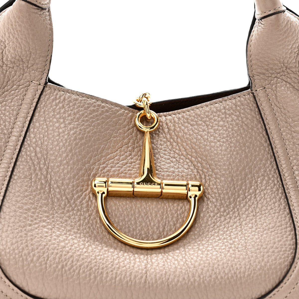 Grained Calfskin Softbit Medium Shoulder Bag Taupe Taupe