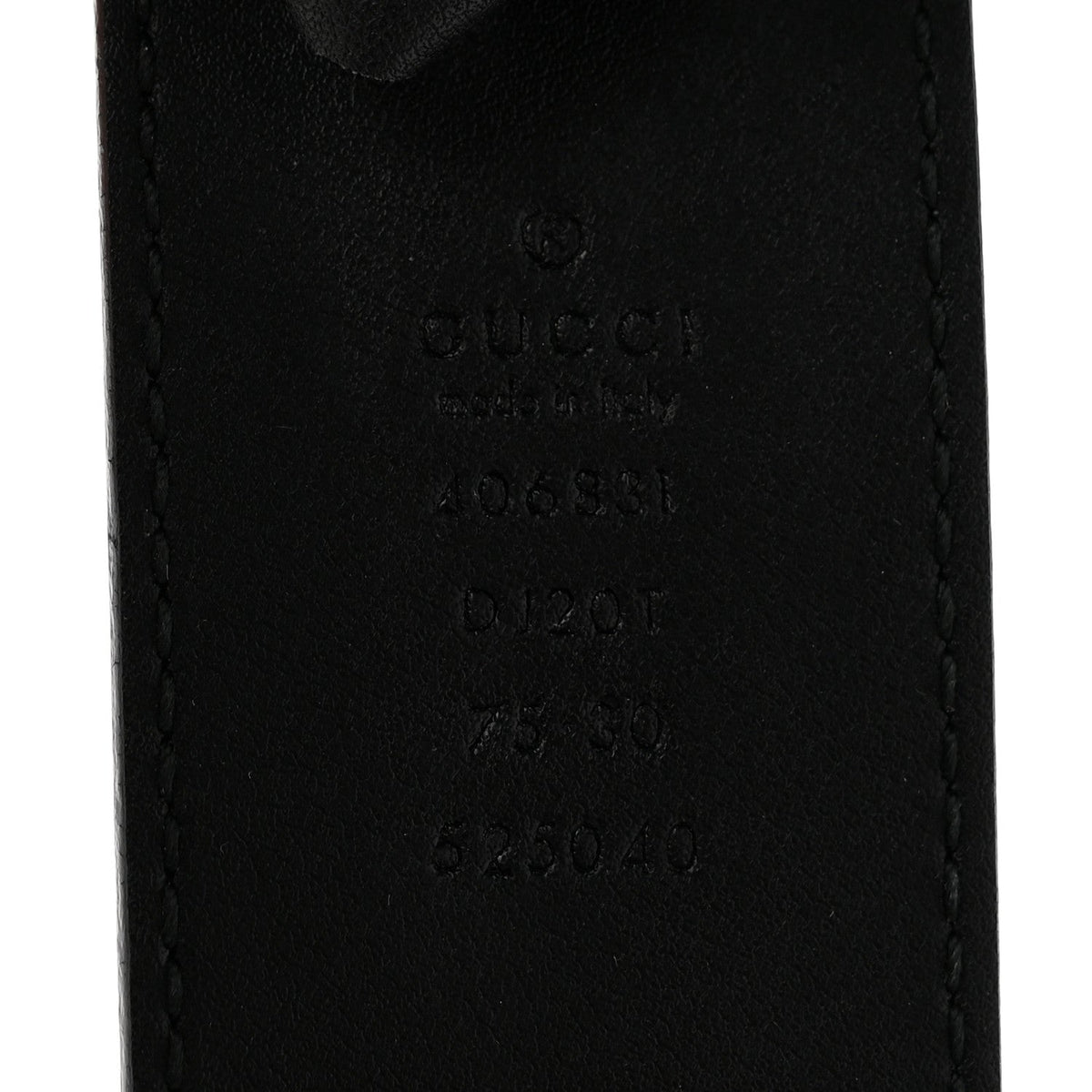 Textured Calfskin Double G 40mm Belt 75 30 Black