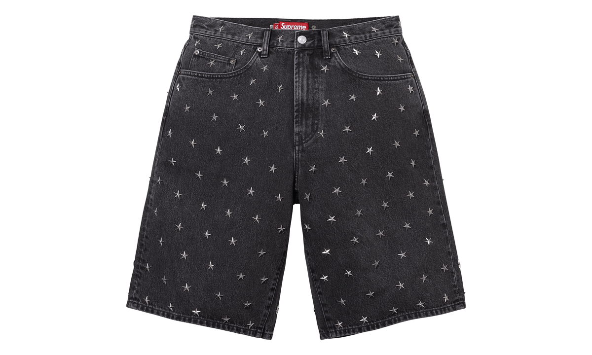Stars Studded Baggy Denim Short SS26 "Black" SU28024