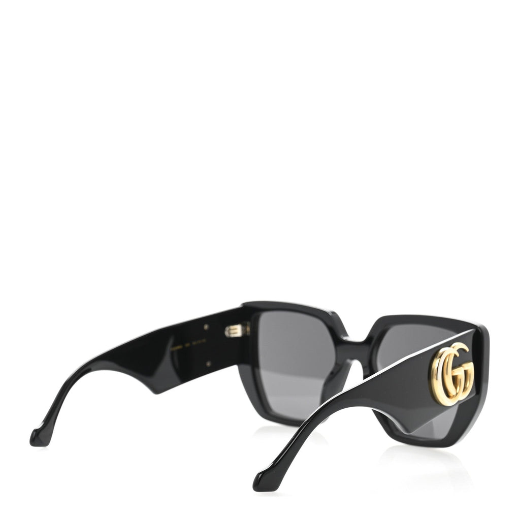 Acetate Square Frame Sunglasses GG0956S Black
