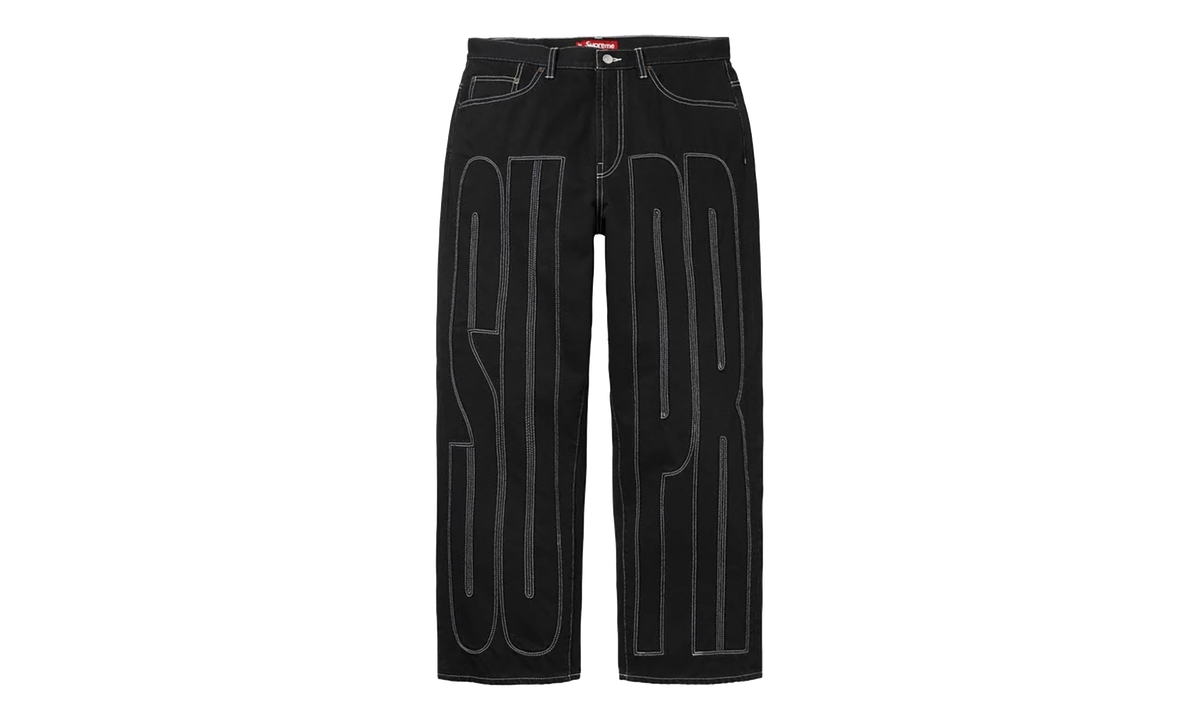 Inset Spellout Baggy Jean "SS26 - Black" SU27676