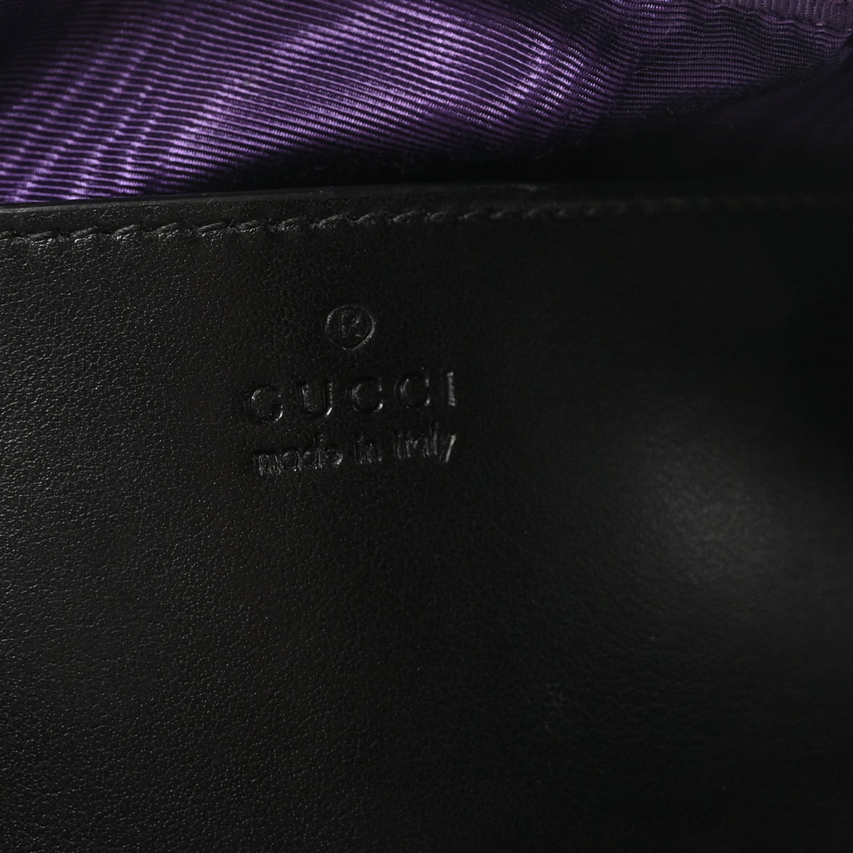 Nylon Calfskin Enamel GG Matelasse Shoulder Bag Black