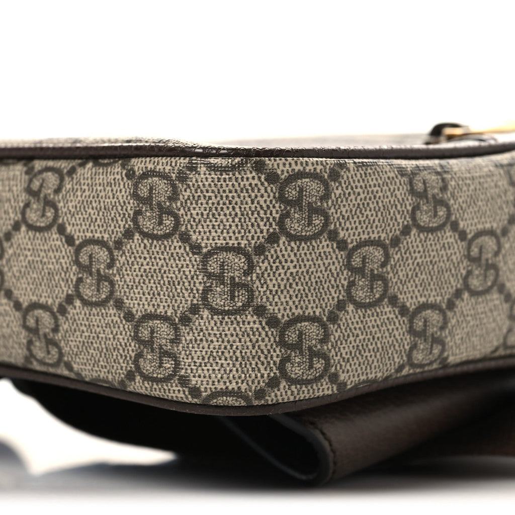 Soft GG Supreme Monogram Medium Ophidia Belt Bag Dark Brown