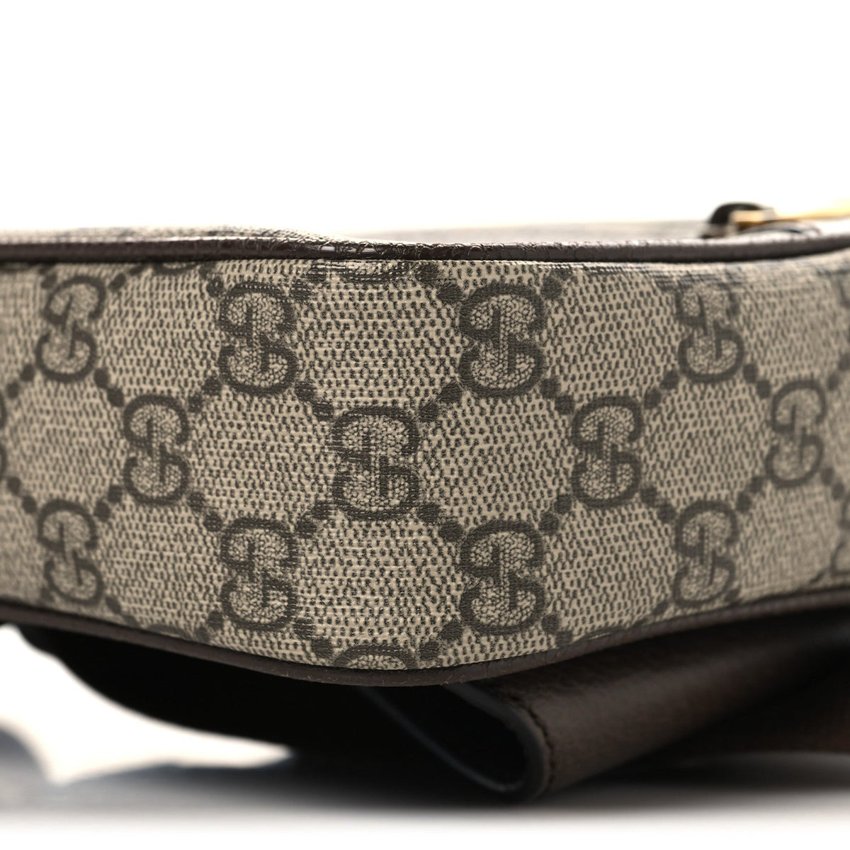 Soft GG Supreme Monogram Medium Ophidia Belt Bag Dark Brown