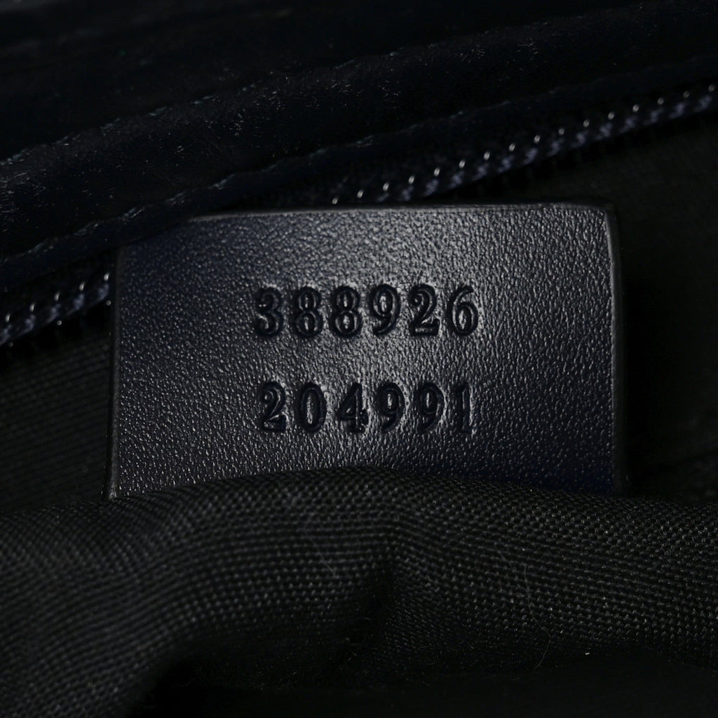 GG Supreme Monogram Web Flat Messenger Bag Navy