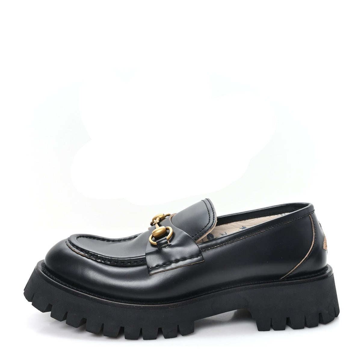 Cordovan Lux Womens Harald Horsebit 25mm Platform Loafers 40 Black