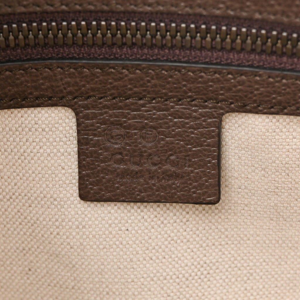 GG Supreme Monogram Web Medium Ophidia Messenger Bag Brown