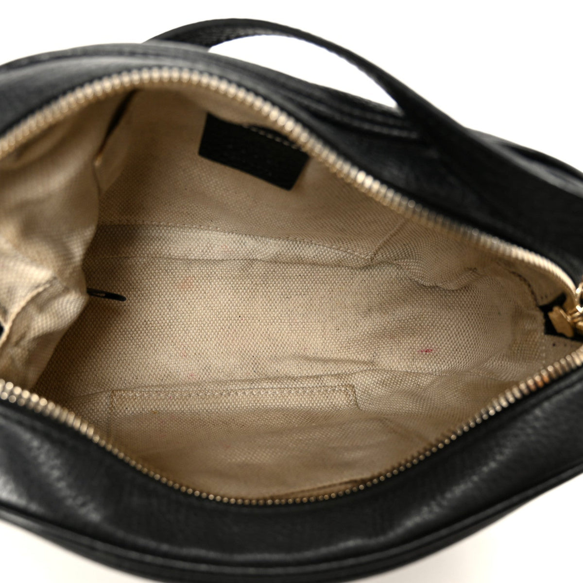 Pebbled Calfskin Small Soho Disco Bag Black
