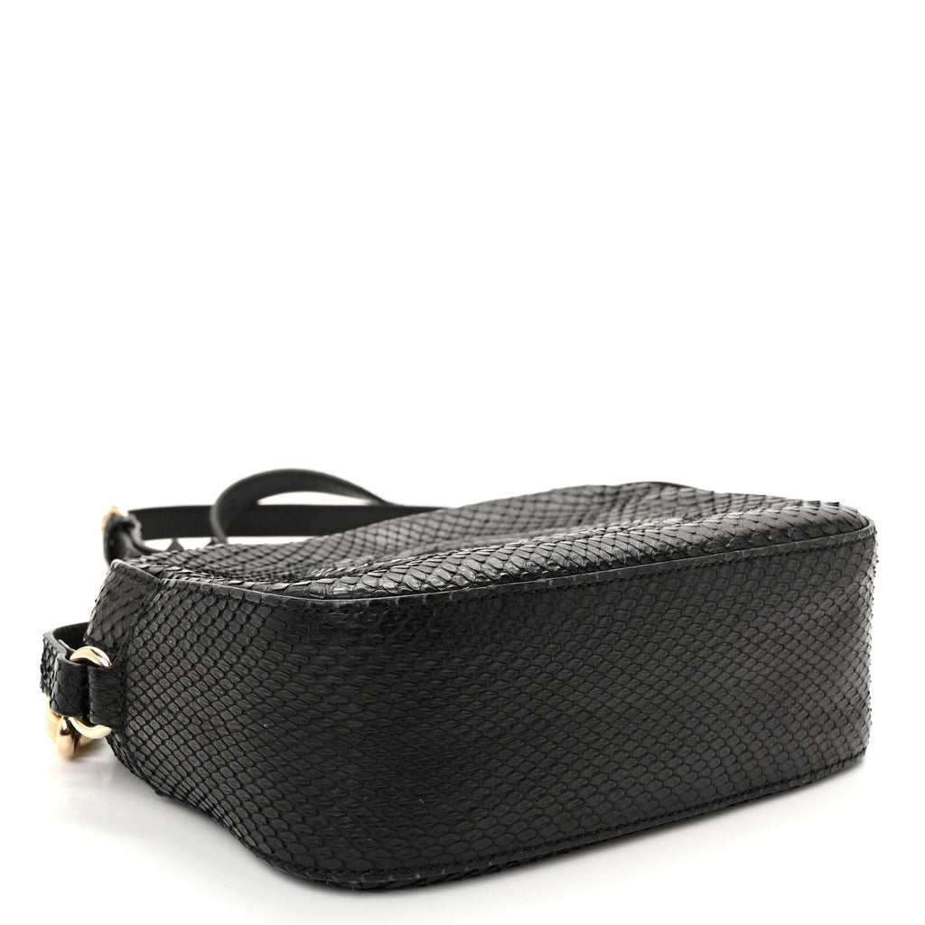 Snakeskin Small Soho Disco Bag Black