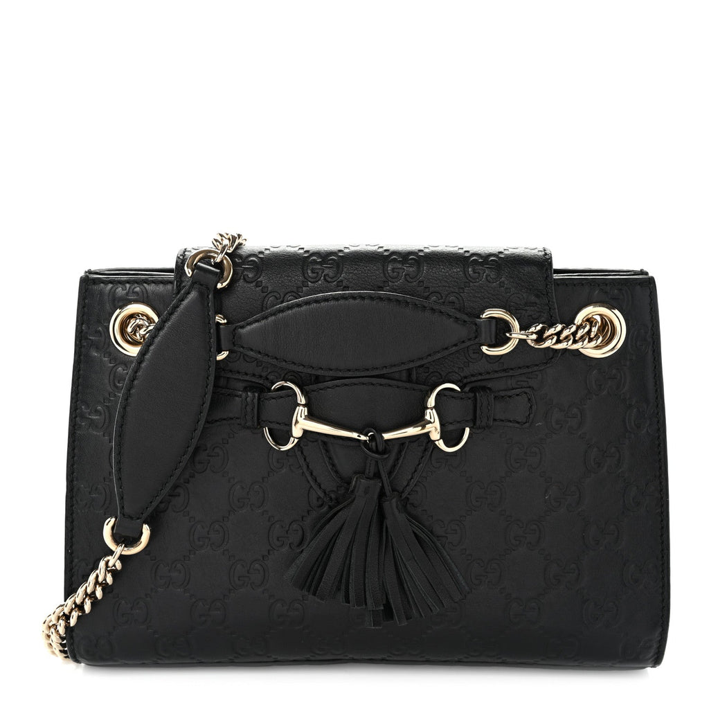 Guccissima Small Emily Shoulder Bag Black