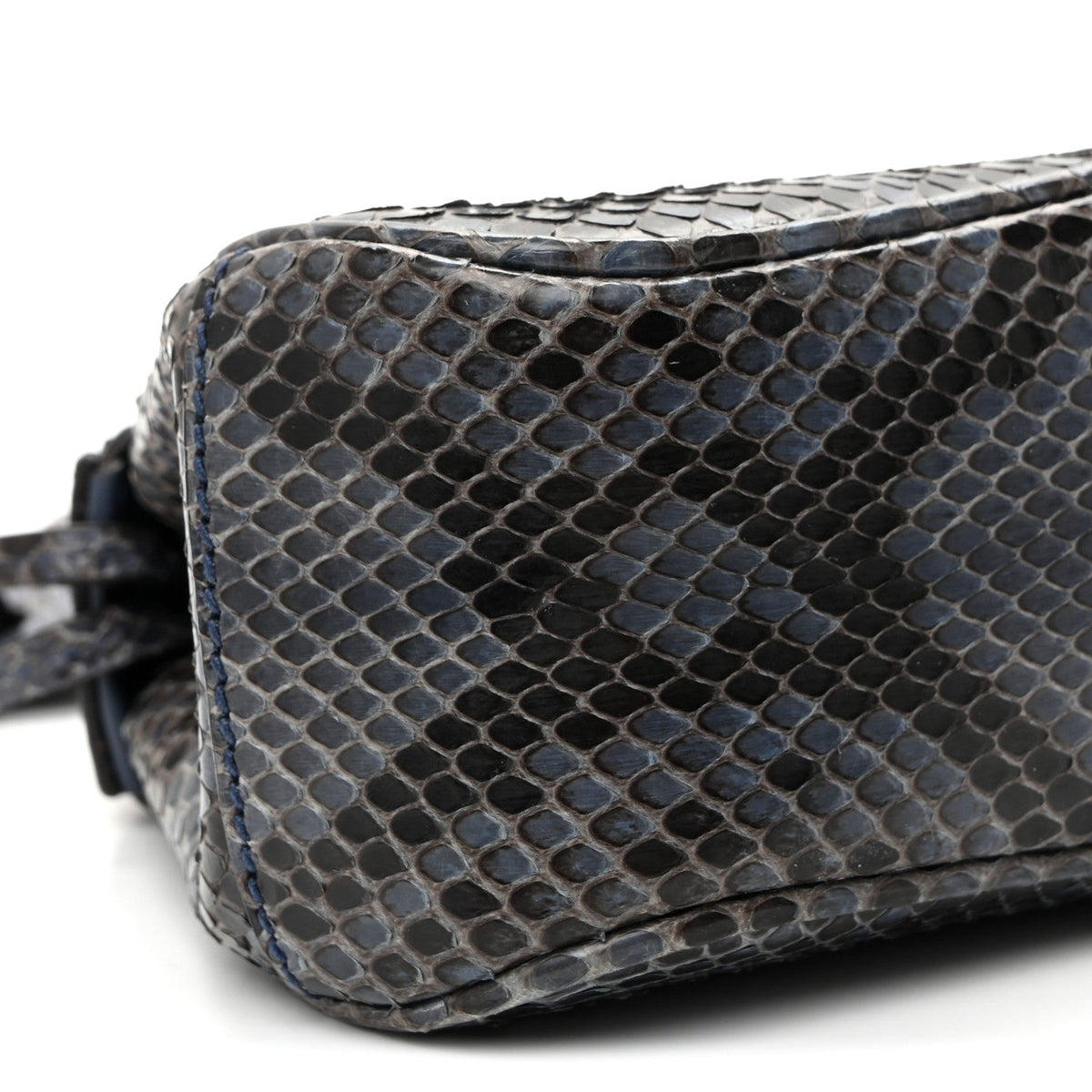 Python Lady Lock Clutch Blue
