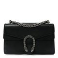 Pebbled Calfskin Small Dionysus Shoulder Bag Black