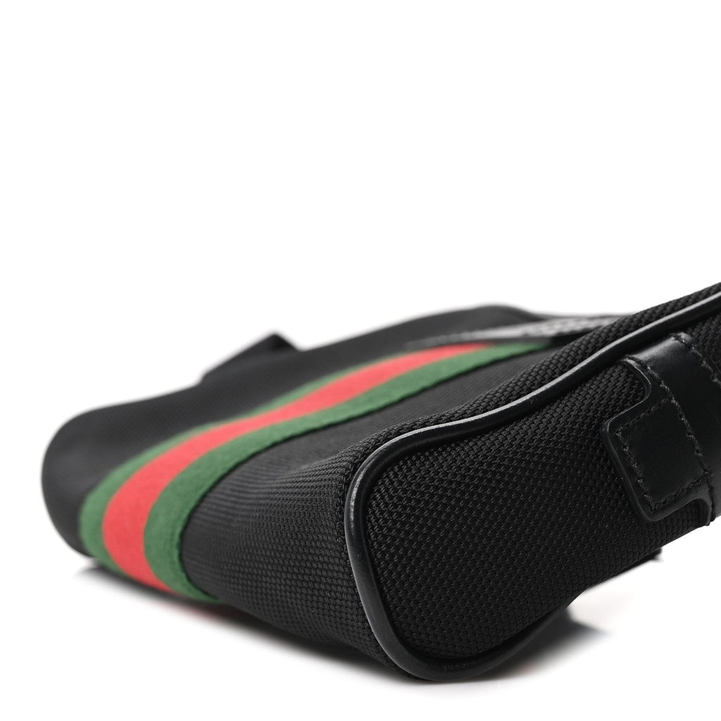 Canvas Web Slim Belt Bag Black
