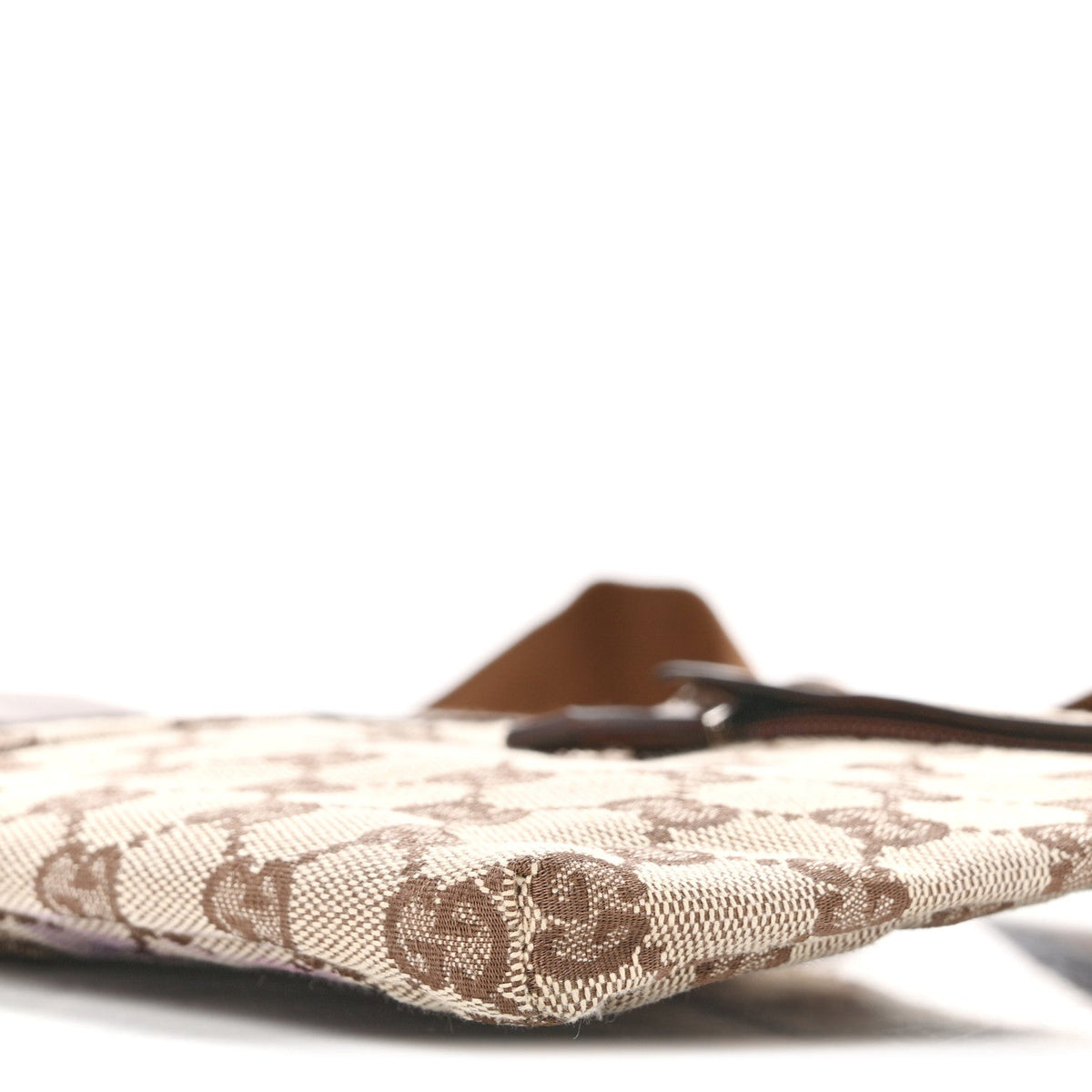 GG Monogram Web Double Pocket Belt Bag Ebony