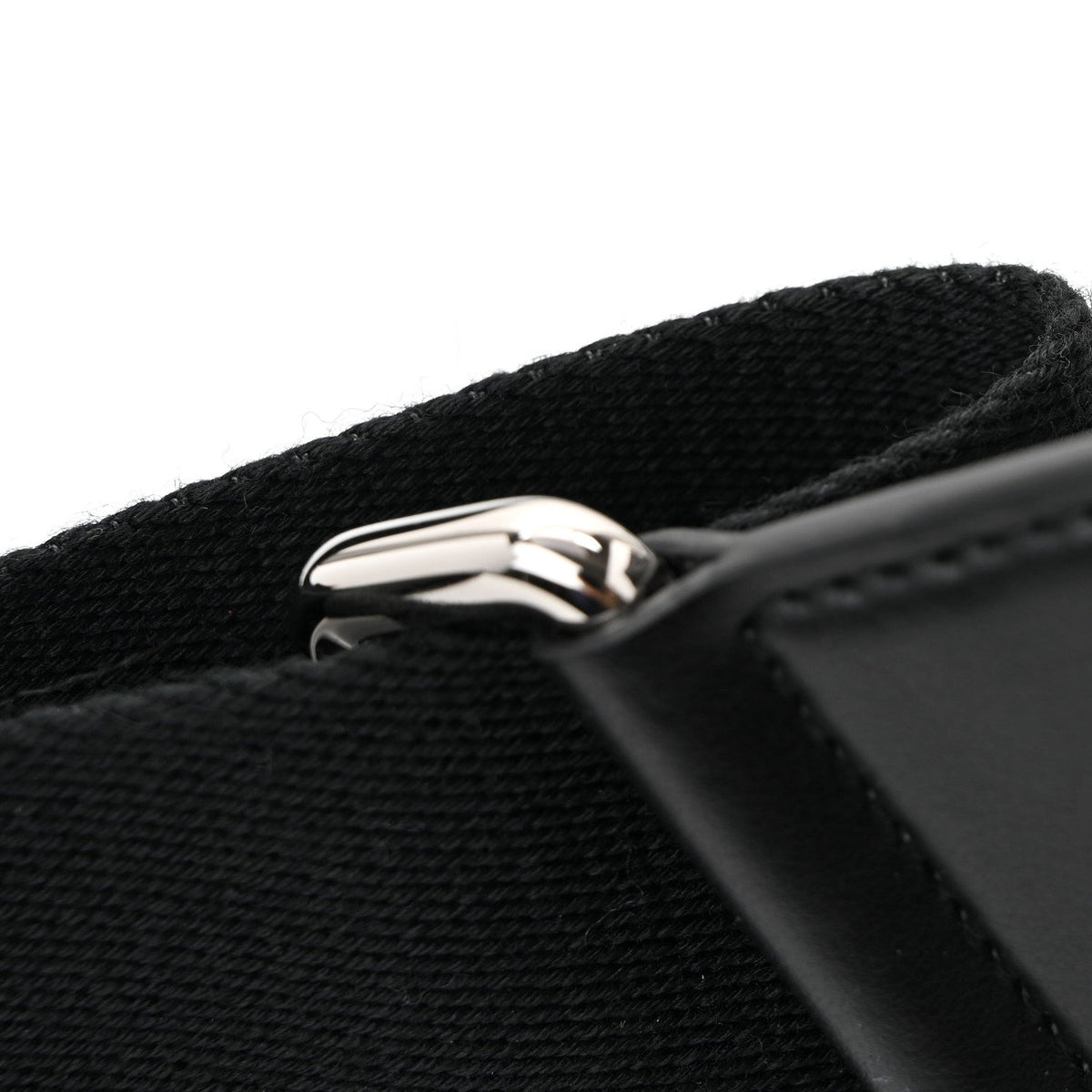 Nylon Calfskin Enamel GG Matelasse Shoulder Bag Black
