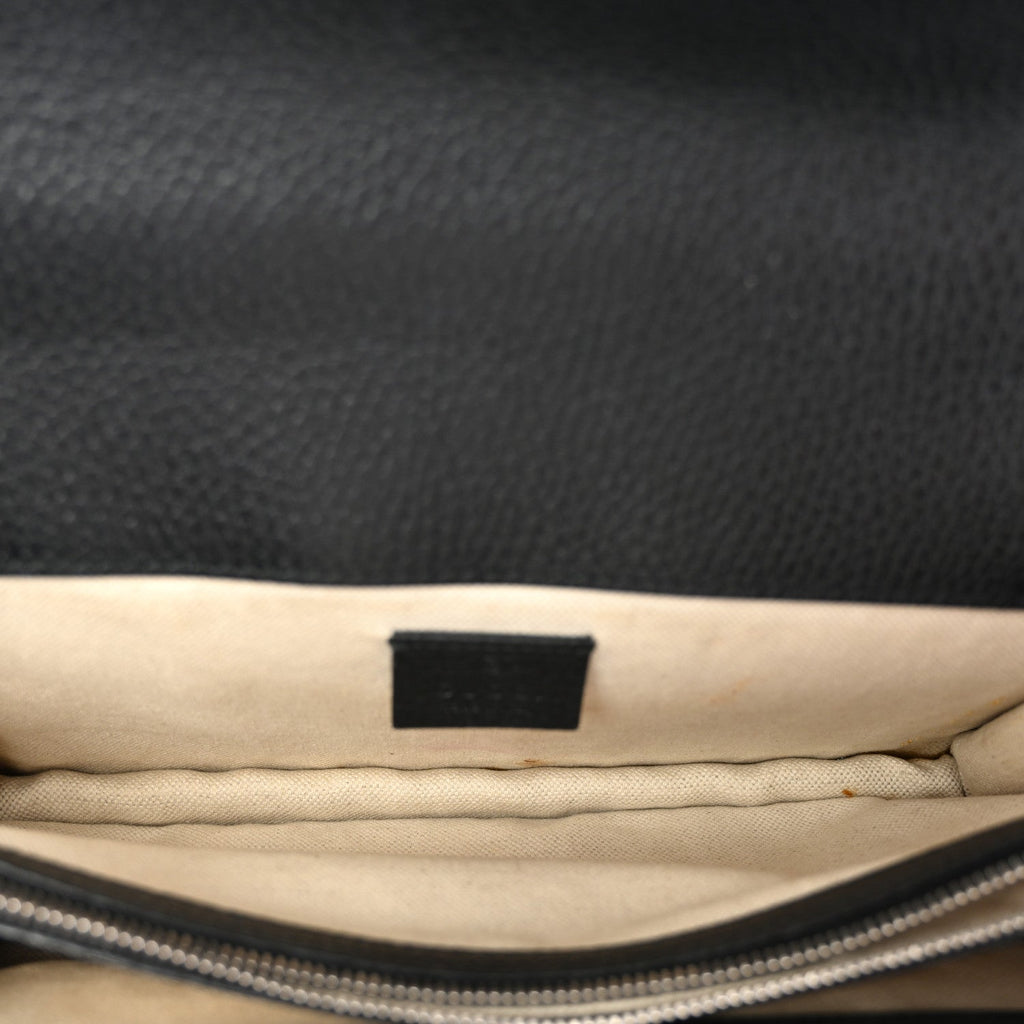 Pebbled Calfskin Small Dionysus Shoulder Bag Black