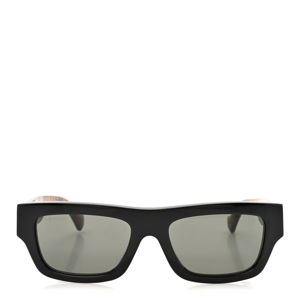 Acetate Rectangle Frame Web Sunglasses GG1301S Brown