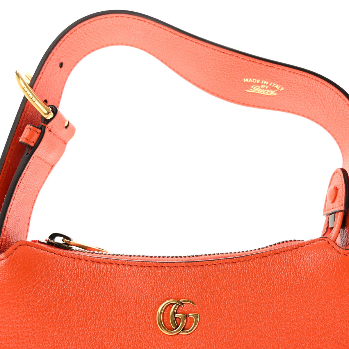 Goatskin Mini Aphrodite Shoulder Bag Orange