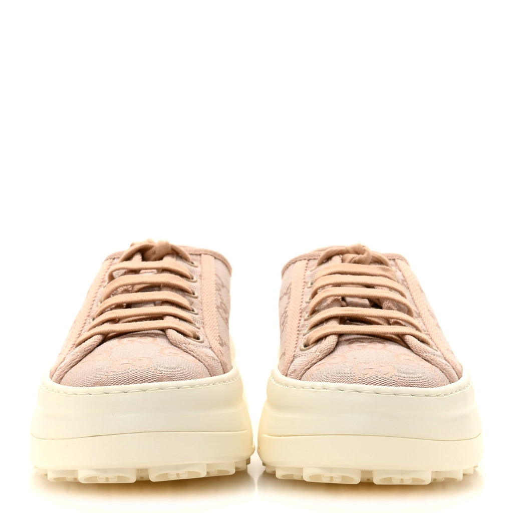 GG Monogram Womens 1977 Tennis Platform 52mm Sneakers 36 Skin Rose