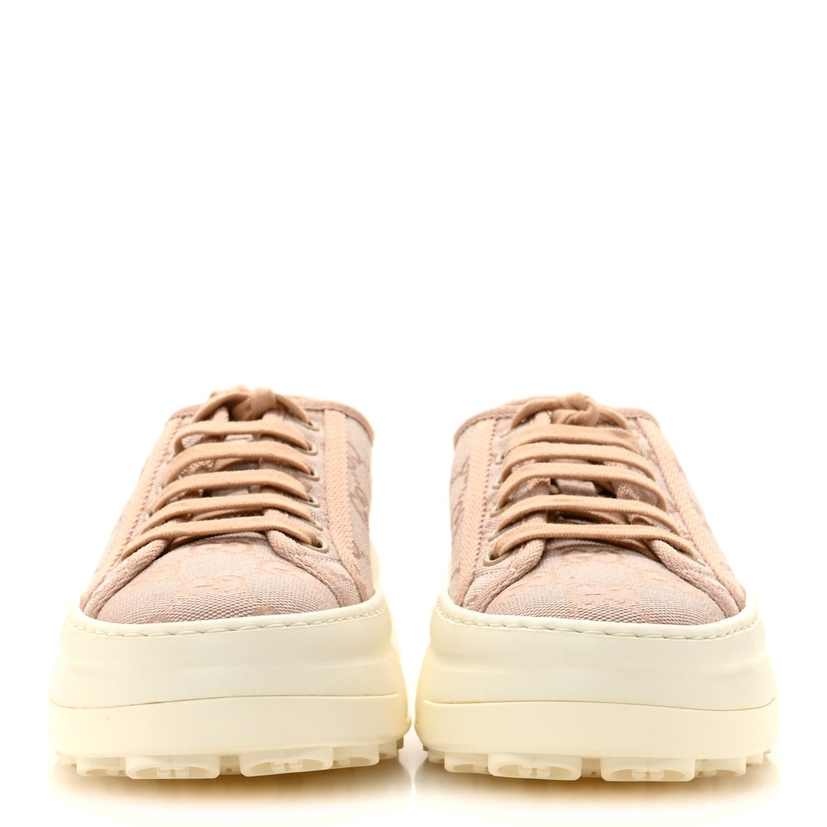 GG Monogram Womens 1977 Tennis Platform 52mm Sneakers 36 Skin Rose