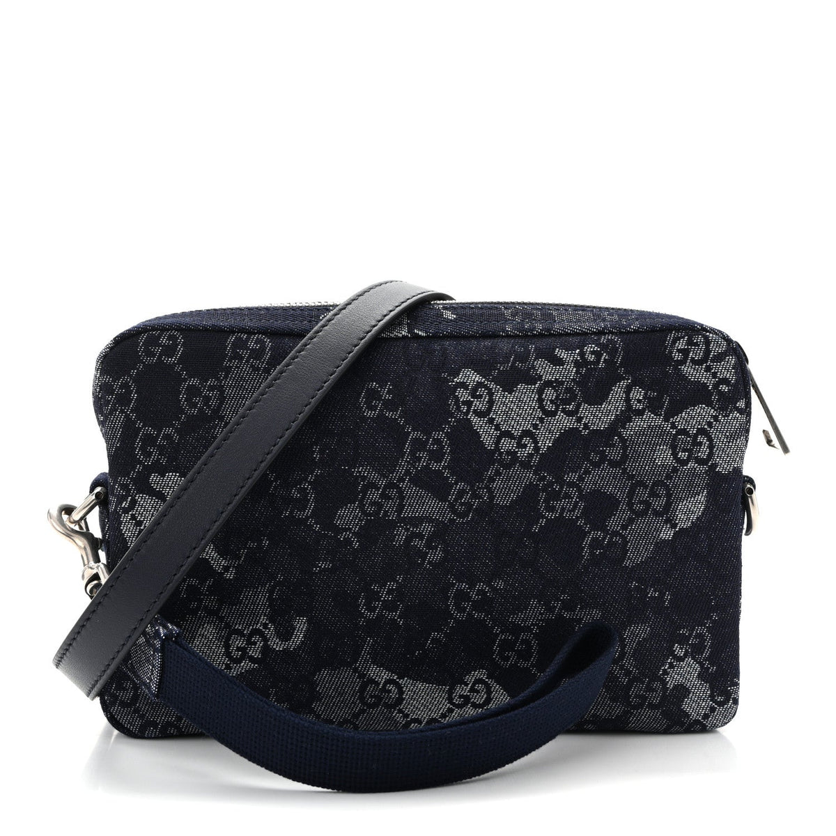 Denim GG Monogram Camouflage Small Crossbody Bag Blue