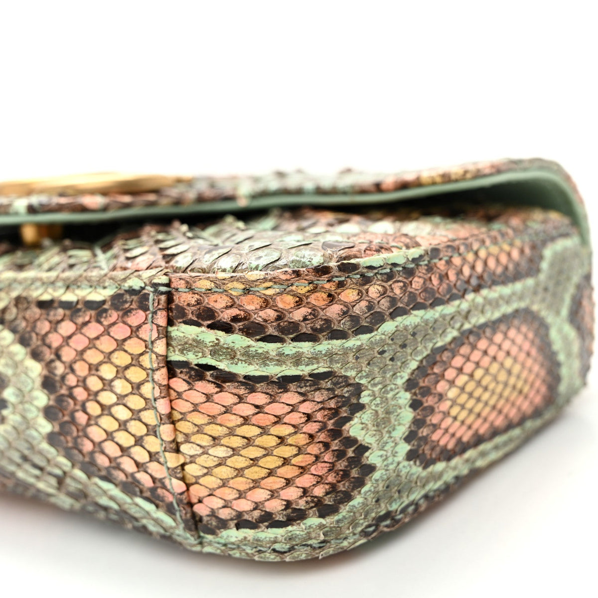 Snakeskin Matelasse GG Marmont Chain Belt Bag