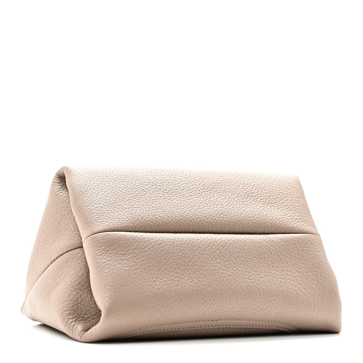 Grained Calfskin Softbit Medium Shoulder Bag Taupe Taupe