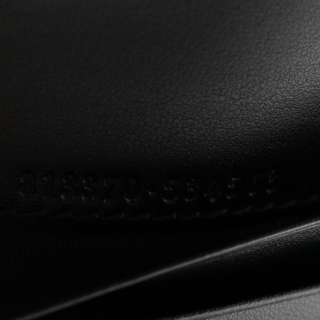 Calfskin Matelasse GG Marmont Compact Wallet Black