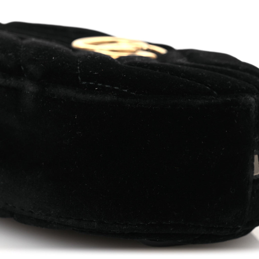 Velvet Matelasse GG Marmont Belt Bag Black 95 38 Black