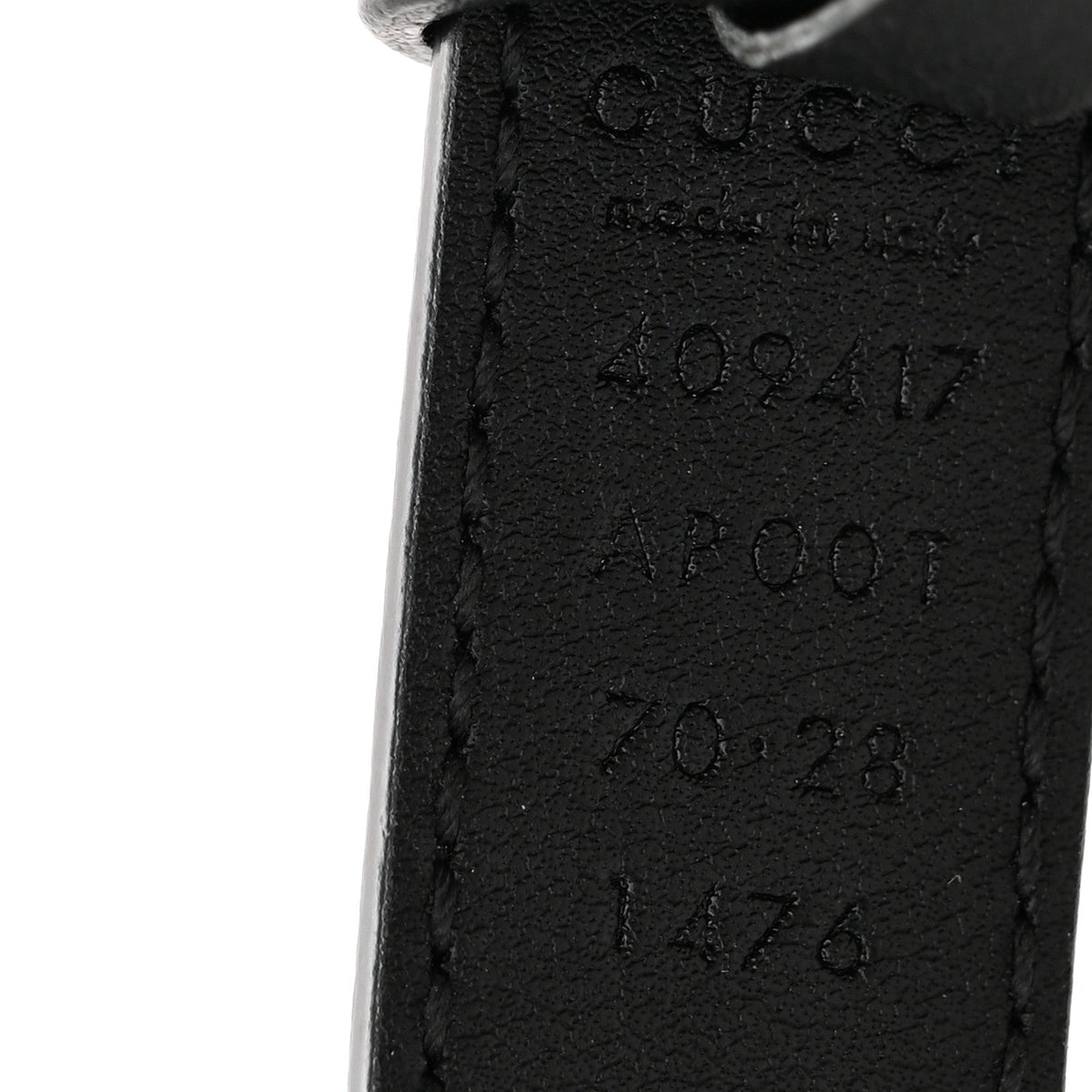 Calfskin Double G 20mm Belt 70 28 Black