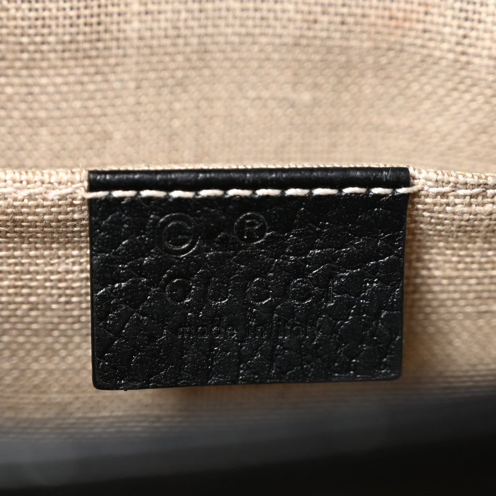 Dollar Calfskin Small Interlocking G Shoulder Bag Black