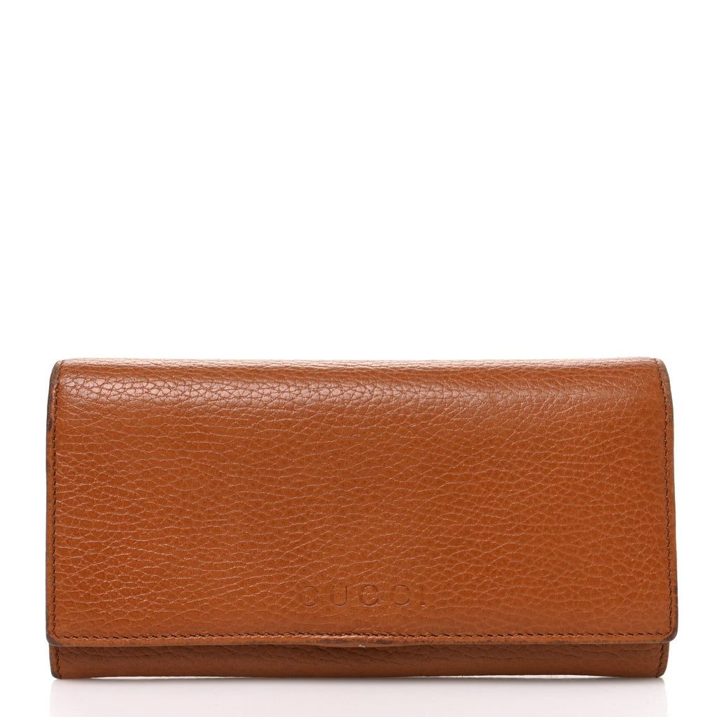 Dollar Calfskin Continental Flap Wallet Cuir